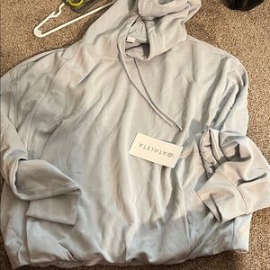 Athleta Light Gray Hoodie Sweatshirt
